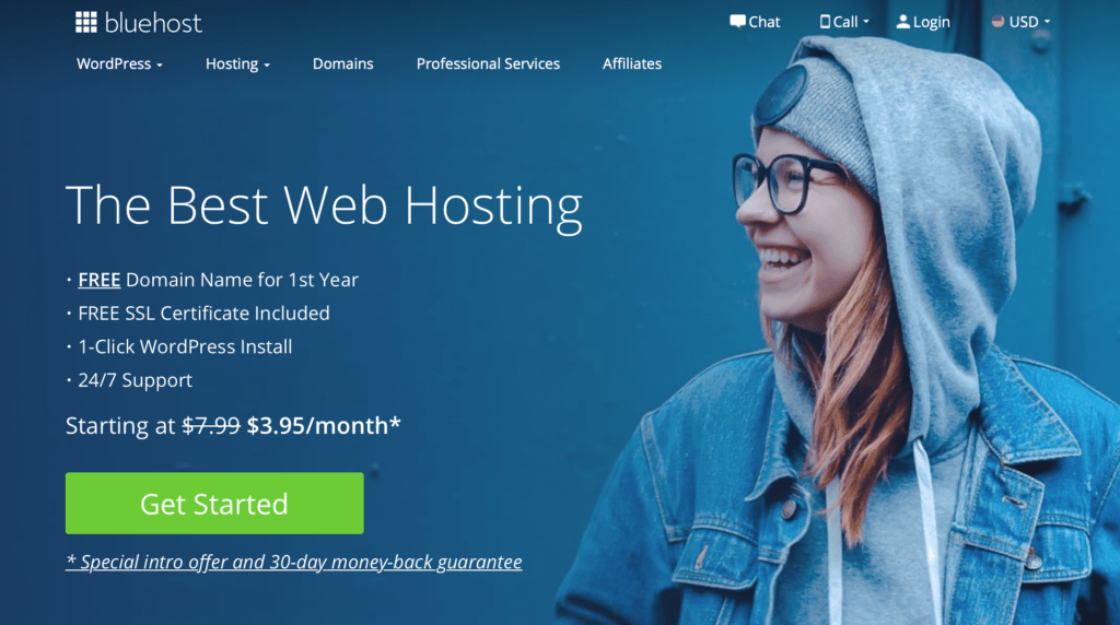 Start a blog with Bluehost